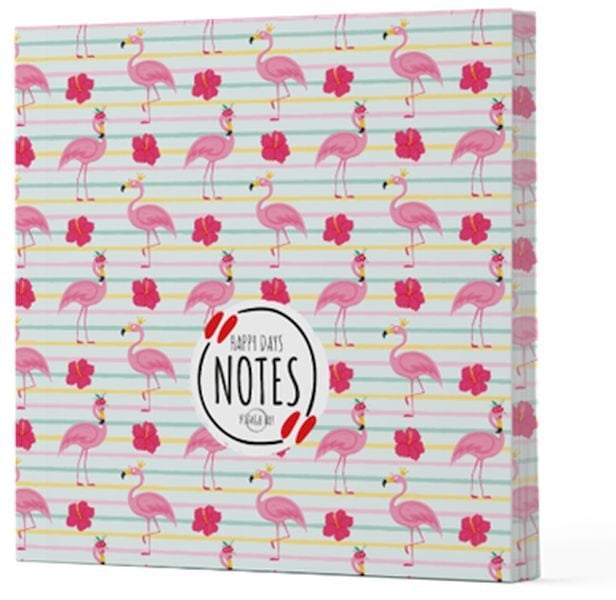 Flamingo 2 - Çizgisiz Yan Boyamalı Defter